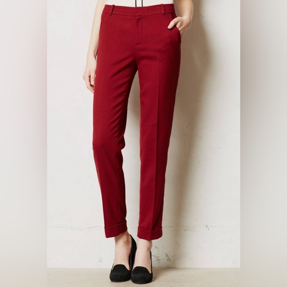 Anthropologie cartonnier lou taper trousers black size 10 - Picture 3 of 12